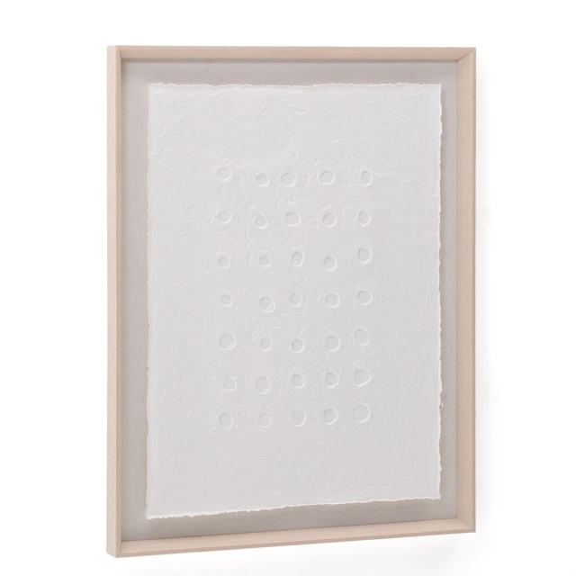 Tablou alb din fibre naturale 74x94 cm Olvin Kave Home