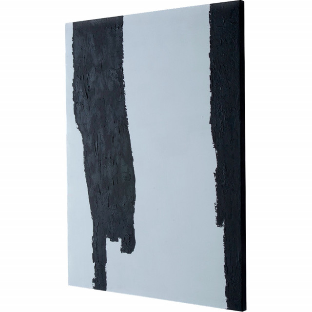 Tablou alb/negru din fibre naturale 90x120 cm Zarli Thai Natura
