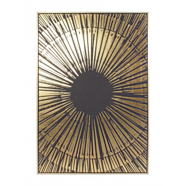 Tablou auriu/negru din MDF si canvas 82x122 cm Bold Bizzotto