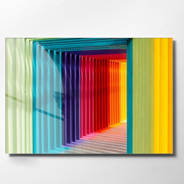 Tablou multicolor din sticla 30x45 cm Lorenzo The Home Collection