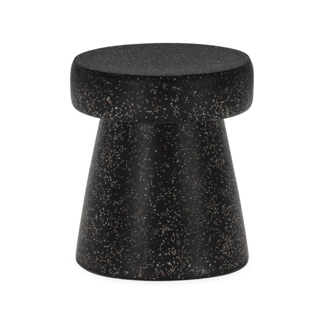 Taburet decorativ negru din piatra 40 cm Austin Thai Natura