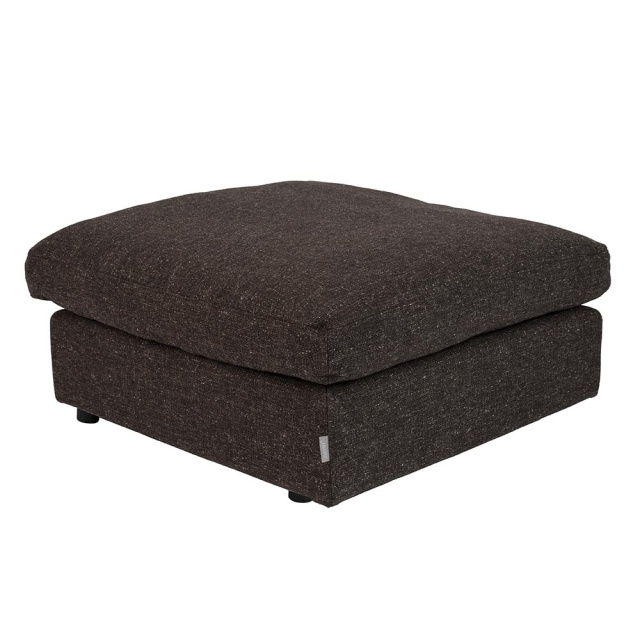 Taburet patrat maro espresso din textil 92x92 cm Sense Zuiver