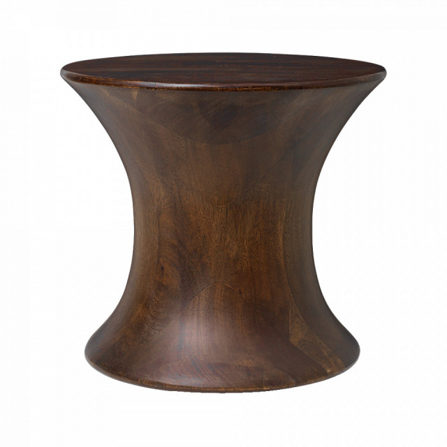 Taburet rotund maro din lemn 34 cm Spin Ferm Living