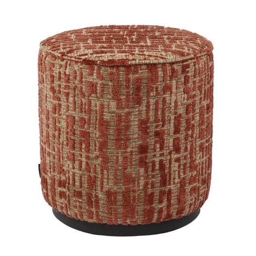 Taburet rotund maro Terra din textil 47 cm Lexie Richmond Interiors