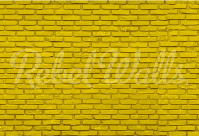 Tapet galben din hartie cu fibre de nailon Wall of Bricks Rebel Walls
