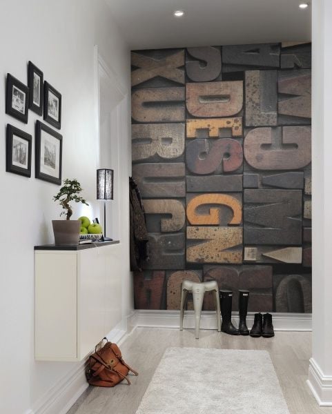Tapet Woodcut Design Rebel Walls