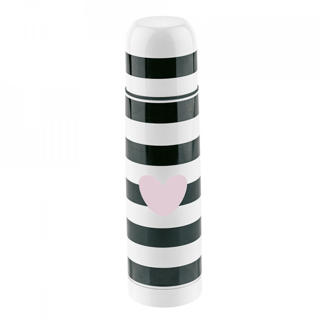 Termos multicolor din metal 250 ml Stripes And Heart Miss Etoile