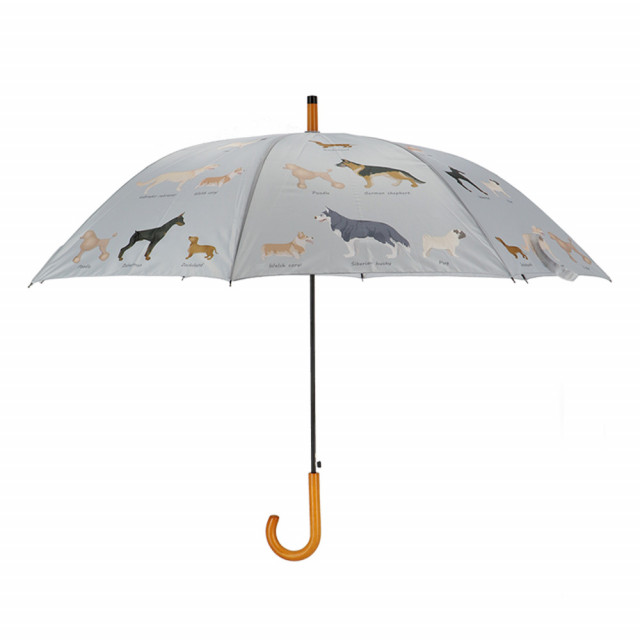 Umbrela multicolora din fibre sintetice Dog Breeds Esschert Design