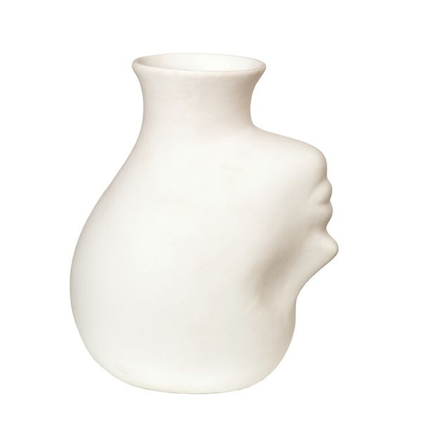 Vaza alba din ceramica 25 cm Head Upside Down Pols Potten