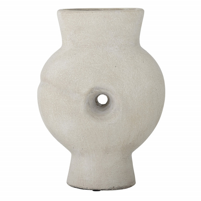 Vaza decorativa crem din ceramica 22 cm Chania Bloomingville