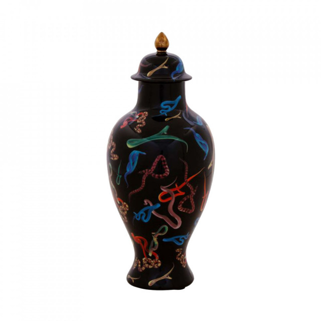Vaza multicolora din ceramica 47 cm Snakes Toiletpaper Seletti