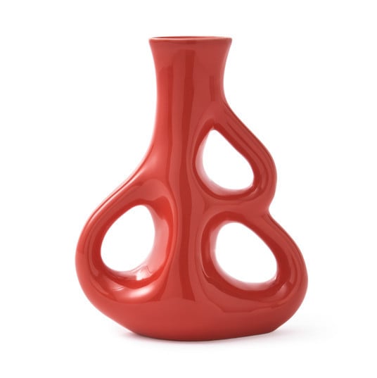 Vaza rosu corai din ceramica 21 cm Three Ears Pols Potten
