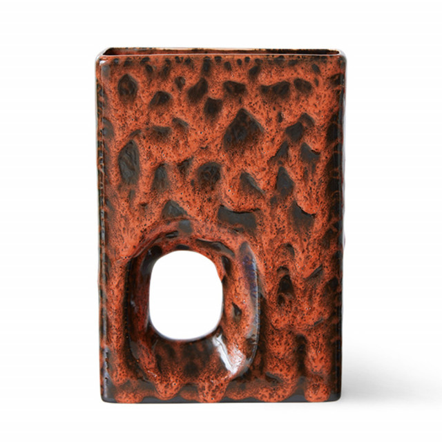 Vaza rosu corai din ceramica 27 cm Retro HKliving