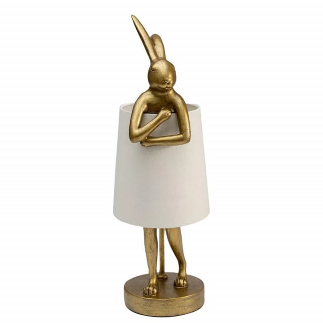 Veioza aurie/alba din fibre sintetice 50 cm Rabbit Kare