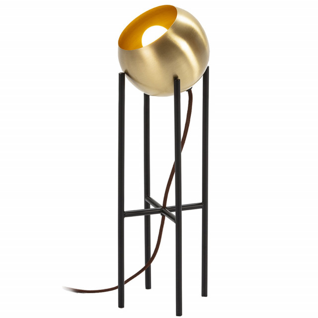 Veioza neagra/aurie din metal 46 cm Pahne Thai Natura