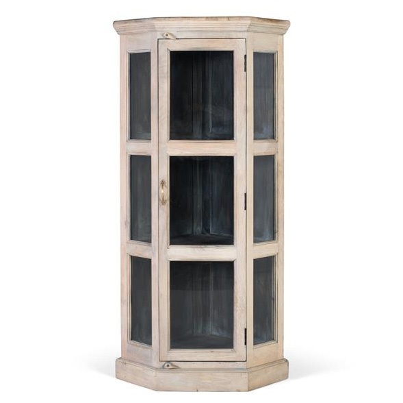 Vitrina alba/neagra din lemn 150 cm Stila Giner y Colomer