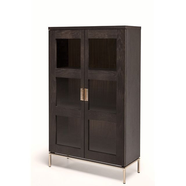 Vitrina maro din lemn 148 cm Pimlico Woodman