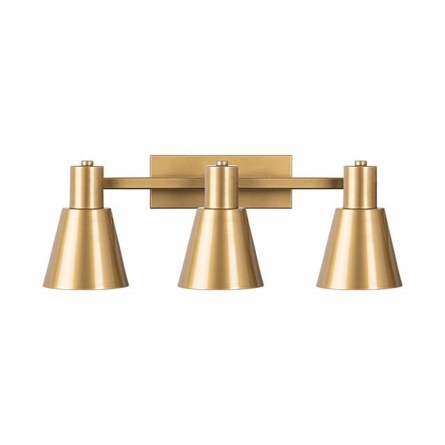 Aplica aurie din metal cu 3 becuri Funnel The Home Collection