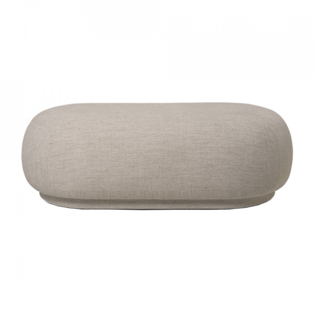 Bancheta bej nisipiu din textil 124 cm Rico Boucle Ferm Living