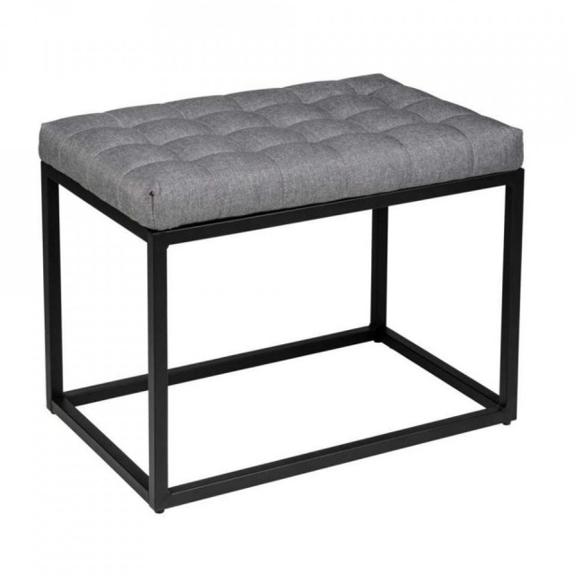 Bancheta gri/neagra din poliester si otel 59 cm Amandola Wenko