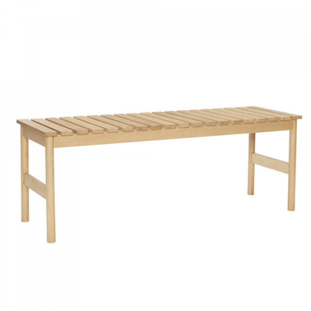 Bancheta maro din lemn 122 cm Row Hubsch