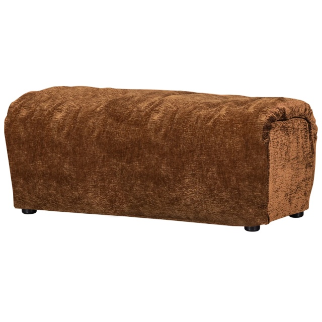 Bancheta maro din textil 91 cm Baggy 3D Chenille Woood