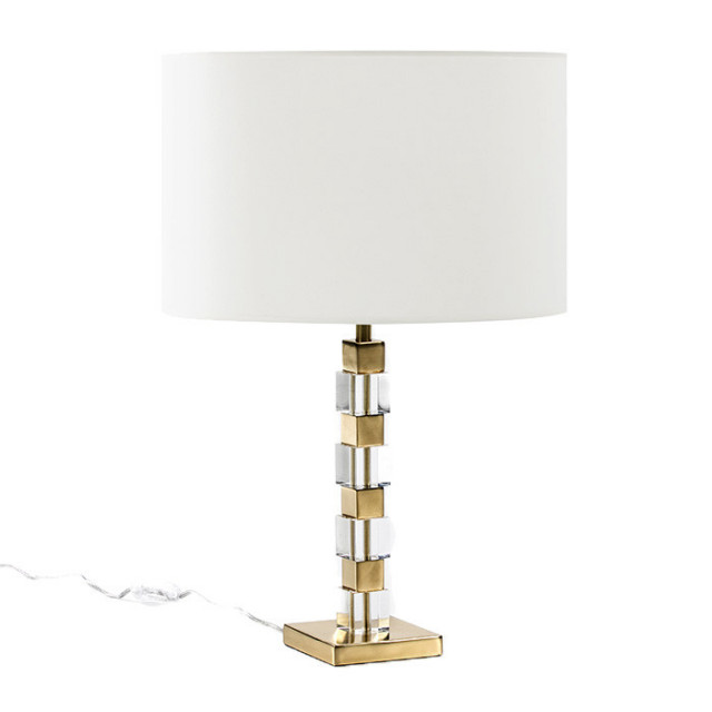 Baza pentru veioza aurie din metal si plexiglas 42 cm Rayden Thai Natura