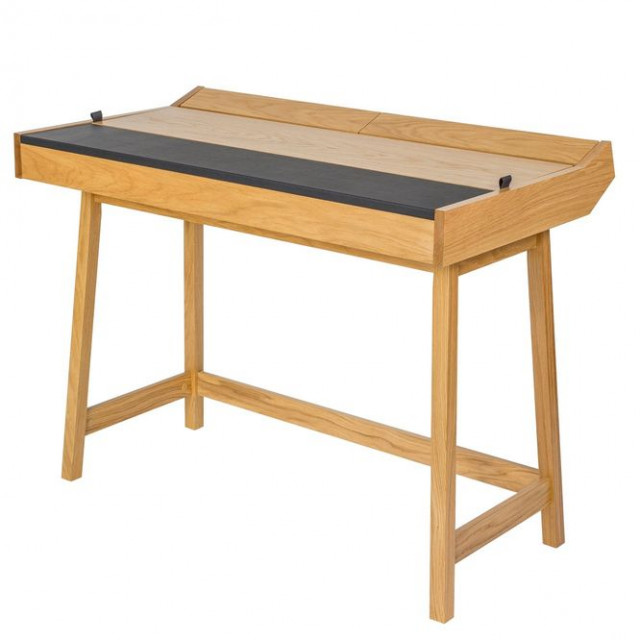 Birou maro/negru din lemn 60x108 cm Brompton Woodman