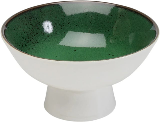 Bol alb/verde din ceramica 17 cm Colorino Kare