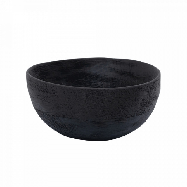 Bol negru din lemn de mango 15x16 cm Smoked Wood Urban Nature Culture Amsterdam