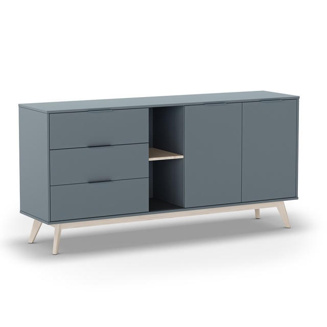 Bufet inferior kaki/crem din lemn 165 cm Pisco The Home Collection