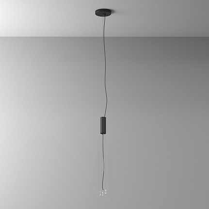 Cablu si pavilion negru din metal Zon Universal Maytoni