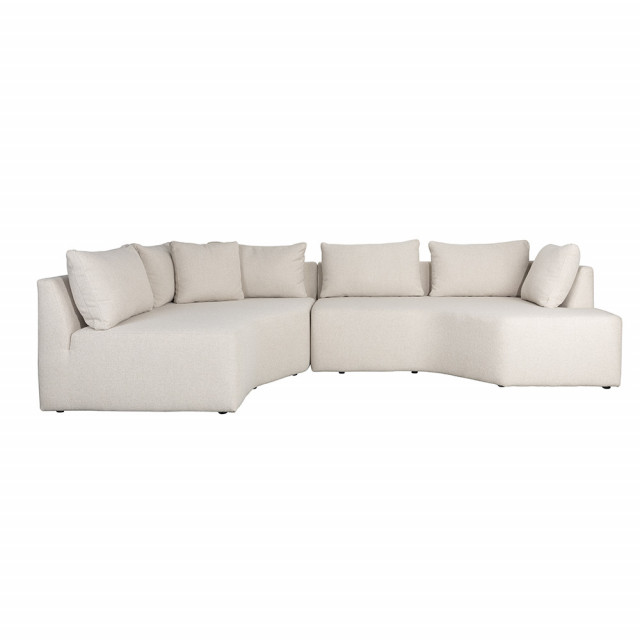 Canapea cu colt bej nisipiu din textil 177 cm Prosper Left Zuiver