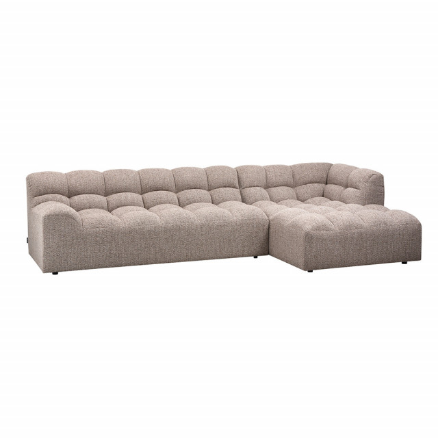 Canapea cu colt maro din poliester 324 cm Allure Right Woood