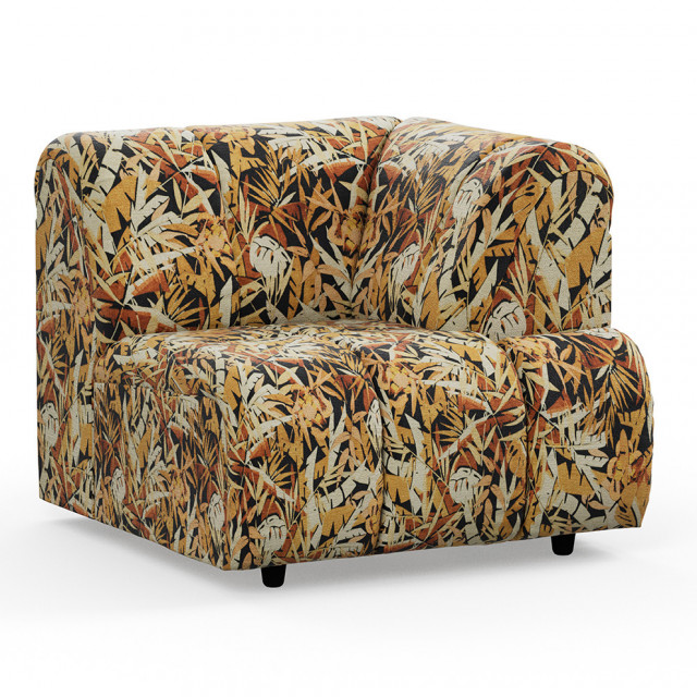 Canapea cu colt modulara multicolora din textil 98 cm Wave Corner Right Hollywood HKliving