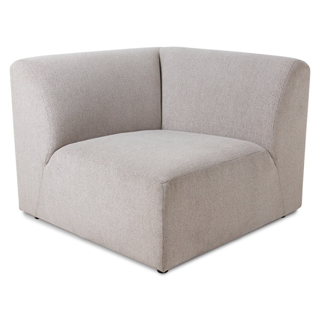 Canapea modulara gri deschis din textil 94 cm Jax Right HKliving