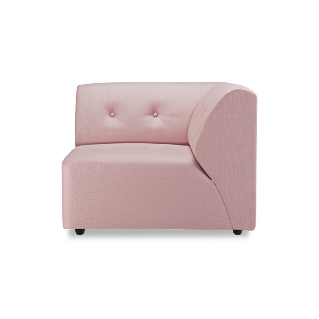 Canapea modulara roz din textil 94 cm Vint Right HKliving