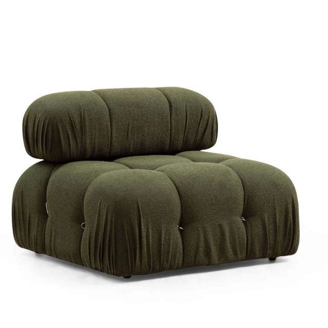Canapea modulara verde din textil pentru 1 persoana Bubble The Home Collection