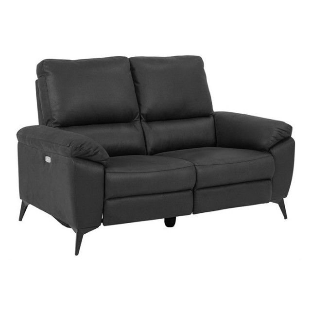 Canapea recliner gri inchis/neagra din textil pentru 2 persoane Rana Actona Company