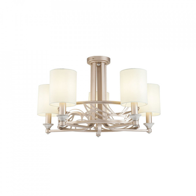 Candelabru auriu/crem din metal cu 5 becuri Vittoria Maytoni