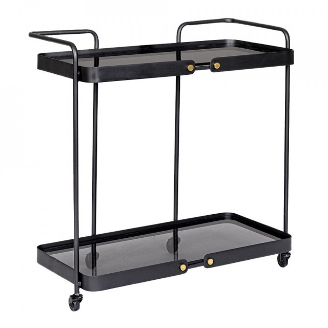 Carucior negru din metal Zeina Large Bizzotto