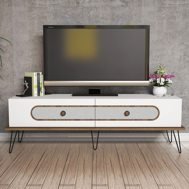 Comoda TV alba 145 cm Ekol The Home Collection