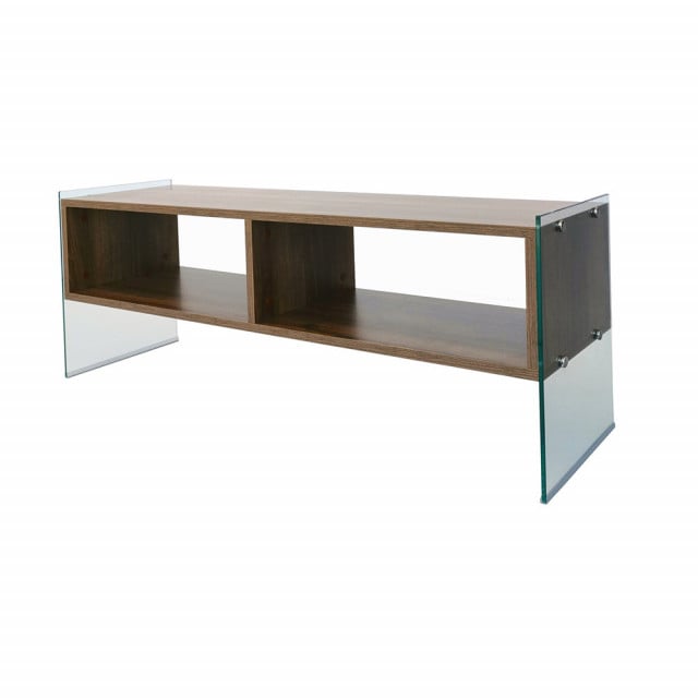 Comoda TV maro din sticla 120 cm Joka The Home Collection