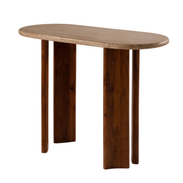Consola maro din lemn 100 cm Cleo Besolux