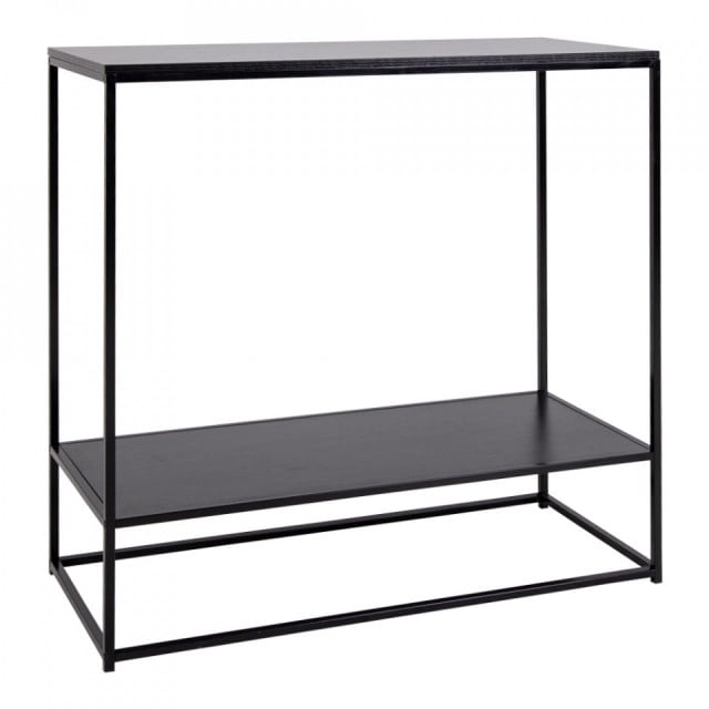 Consola neagra din metal 80 cm Vita House Nordic