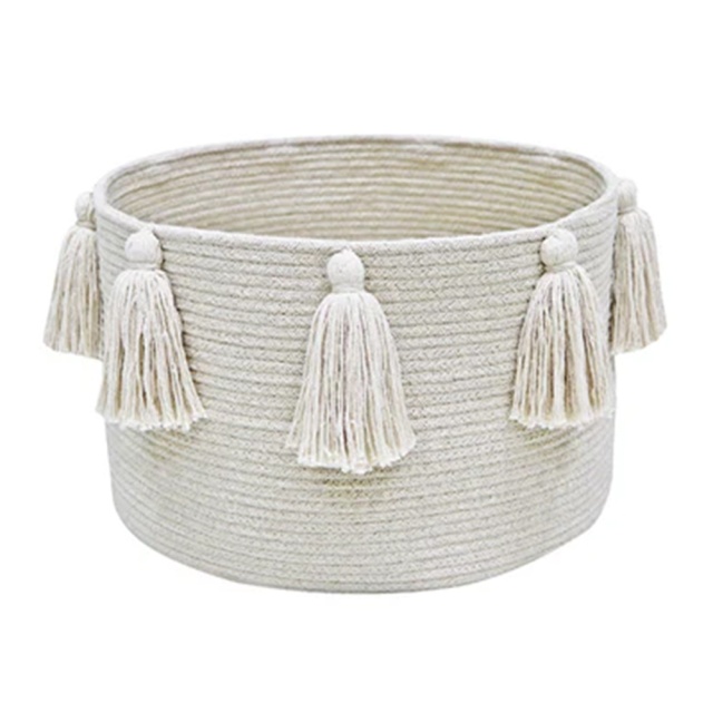 Cos crem din bumbac Tassels Large Lorena Canals
