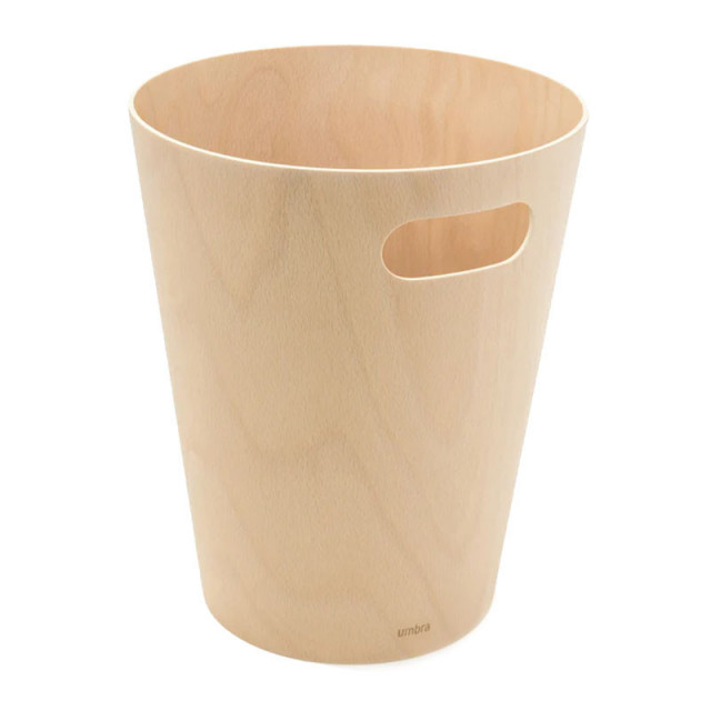 Cos de gunoi maro din lemn 7,5 L Woodrow Natural Umbra