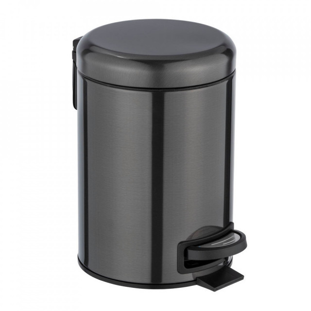 Cos de gunoi negru din metal 3 L Leman Light Wenko
