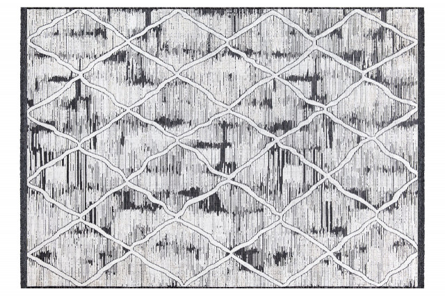 Covor alb/negru din fibre sintetice Meridyen The Home Collection (diverse dimensiuni)