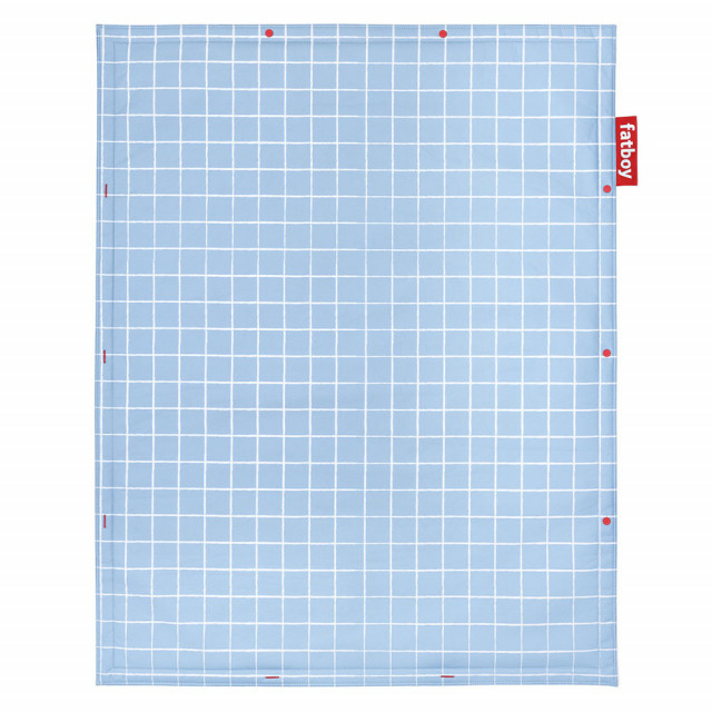 Covor albastru/alb din fibre sintetice 140x180 cm Flying Carpet Grid Fatboy